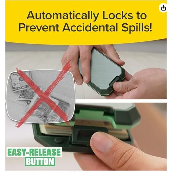 Slim Mint RFID-Blocking Wallet, Reach Cards & Cash with a Touch of a Button - Picture 5 of 5